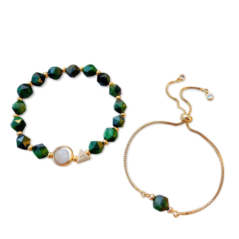 

Charare luxury green crystal opal gold plated bracelet bangle set accessories, Green, blue, red