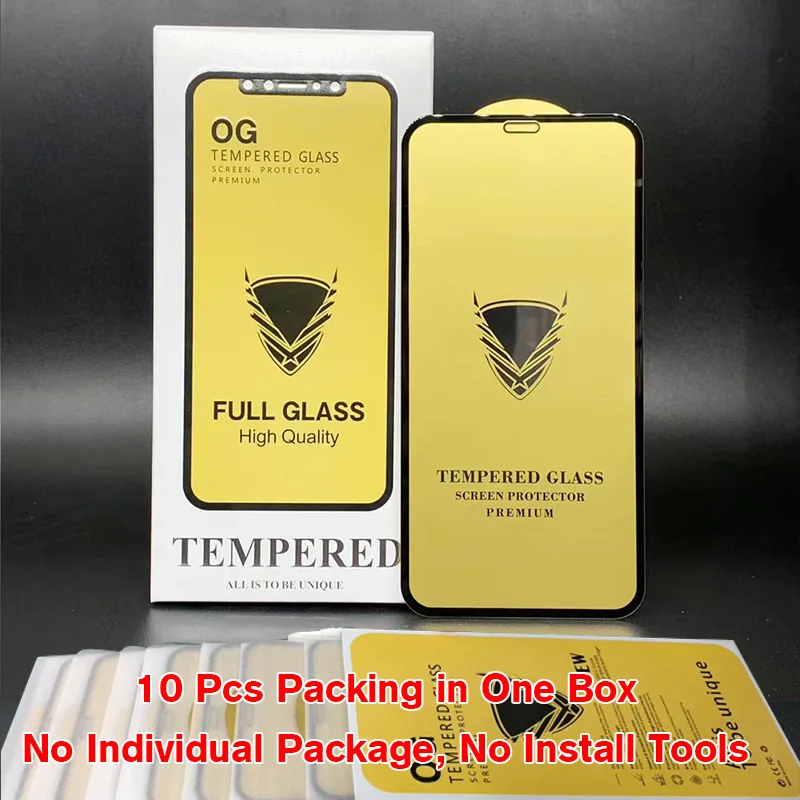 
Free Shipping For iPhone Tempered Glass Screen Protector 10D 9H X Xs Max Glass With Retail Package 