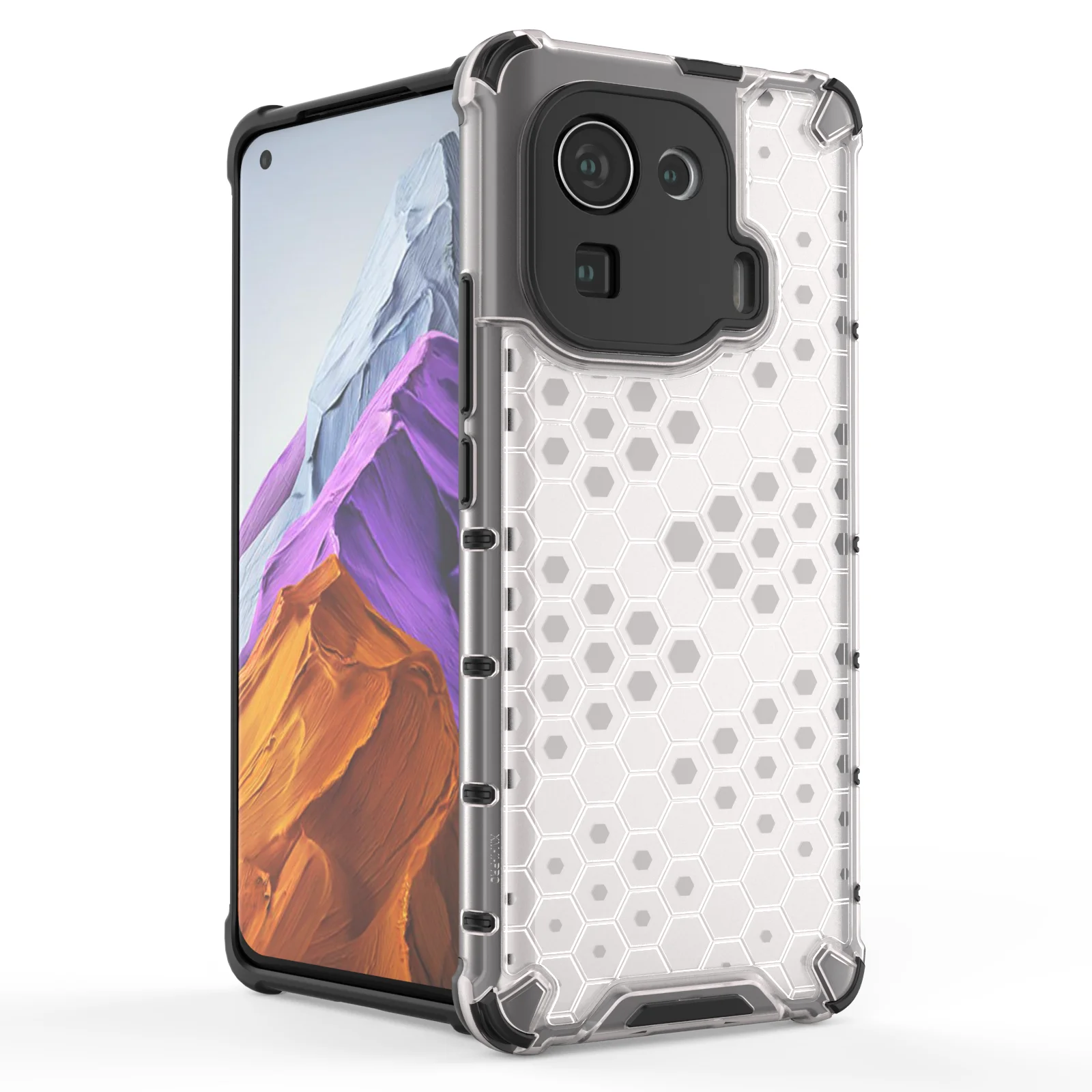 

Hybrid Silicone Hard Case Bumper Cover For XIAOMI Mi 11 PRO, As pictures