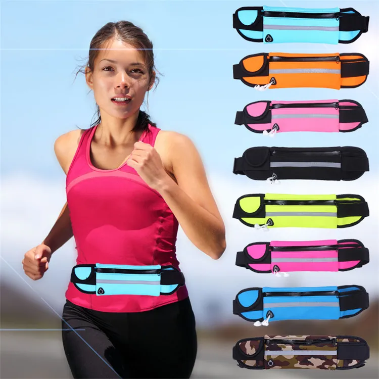 

Good quality cheap waist belt bag waterproof multi-function running sport Fanny Pack Waist Bag, Orange, black, green, pink, blue, sky blue