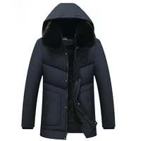 

2019 new design High Quality New Winter Men's Fashion Down Padded Jacket with Fur Collar Hood