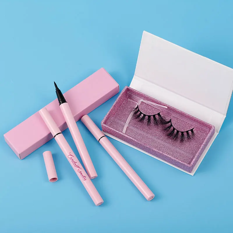 

Pink adhesive eyeliner vegan pen , magnetic eyelashes with clear magnetic eyeliner glue adhevise new 2020