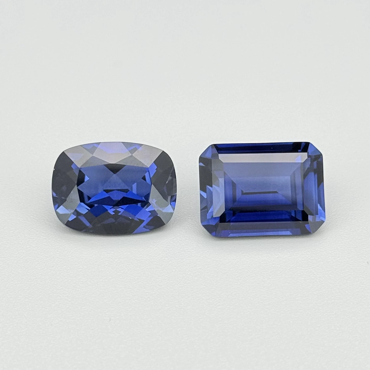 Elegant Cushion and Emerald Cut 4x6mm to 12x16mm Rectangle Synthetic Royal Blue Sapphire Loose Gemstones 34# Corundum Stones