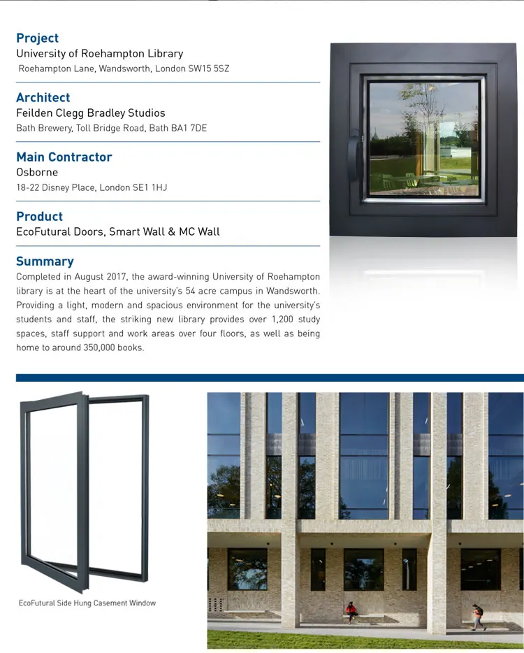 Meet Florida code double glazed aluminium windows german style casement windows