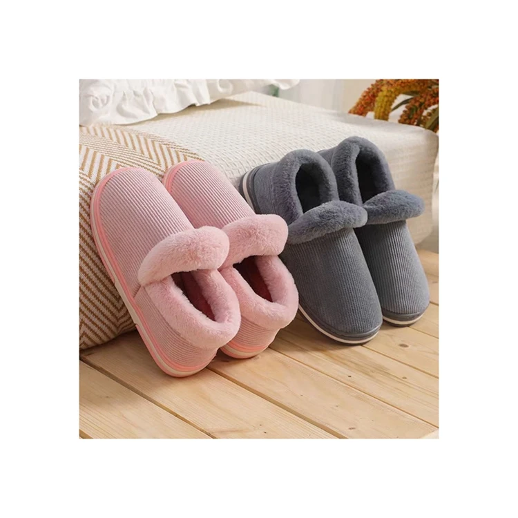 

Cotton slippers for comfortable and warm home use Warm indoor cotton shoes, The picture color