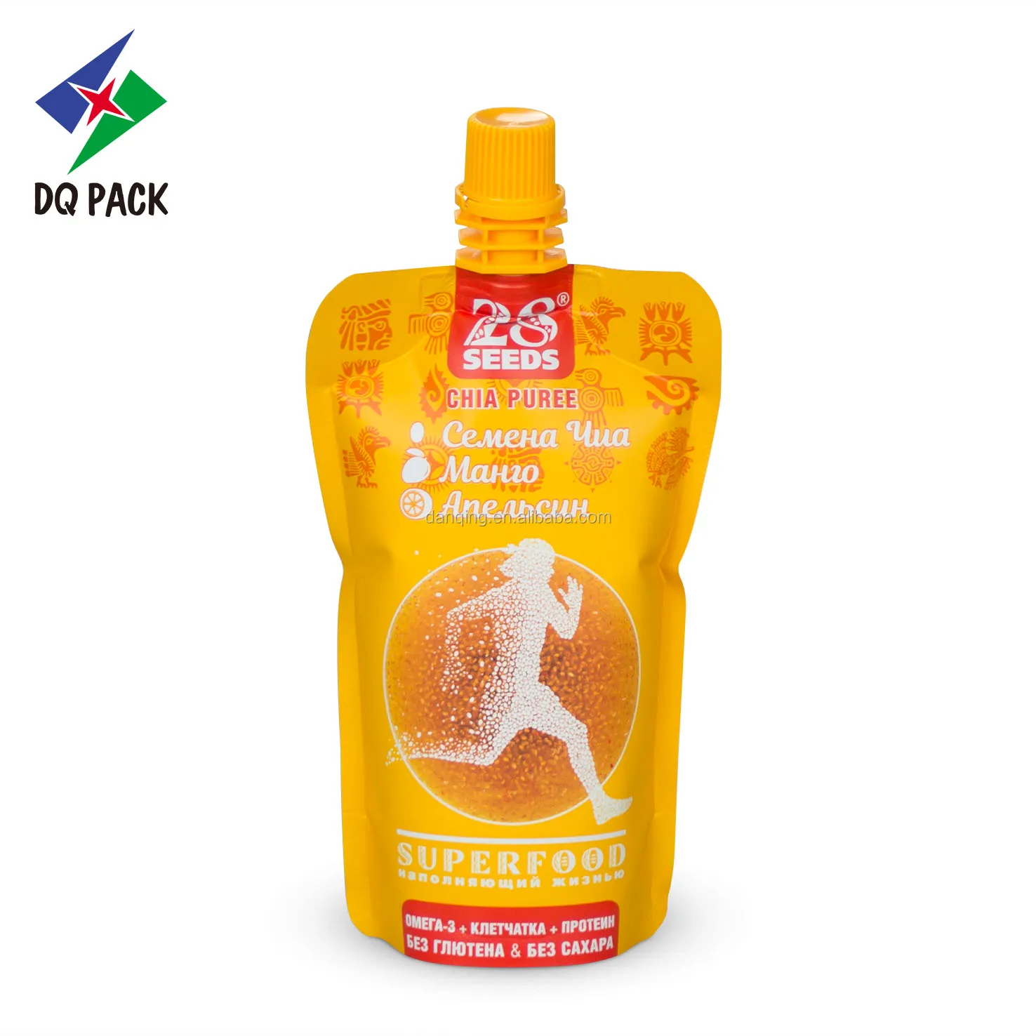 DQ PACK New Plastic 200ml Drink Packaging Bag Spout Pouch