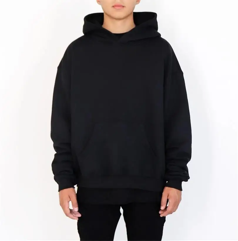 

premium free ship hoodies unisex thick custom streetwear 100% cotton oversized pullover hoodie blank no drawstring plain hoodies, Customized color