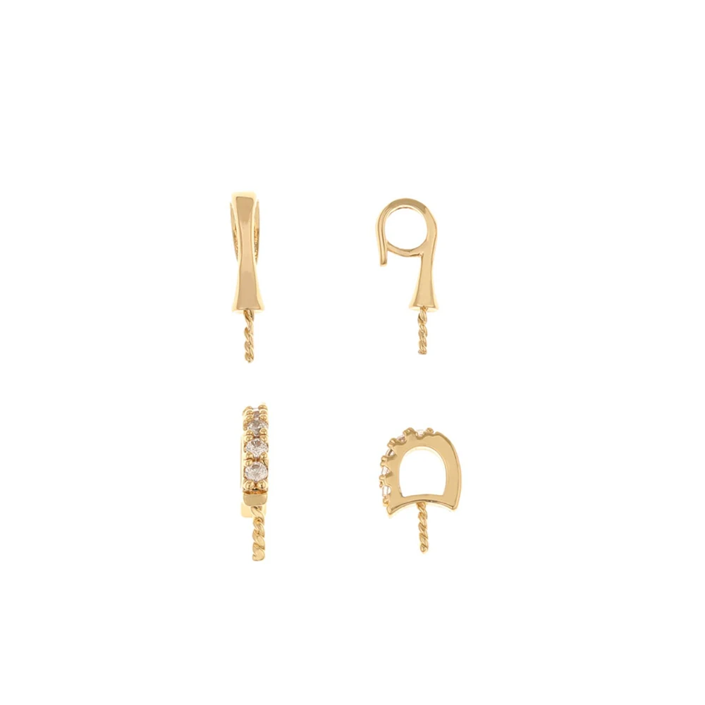 

Jewelry Accessories Cordial Design 40Pcs Earring Accessories CZ Earrings Connectors Genuine Gold Plating DIY Hand Made Jewelry