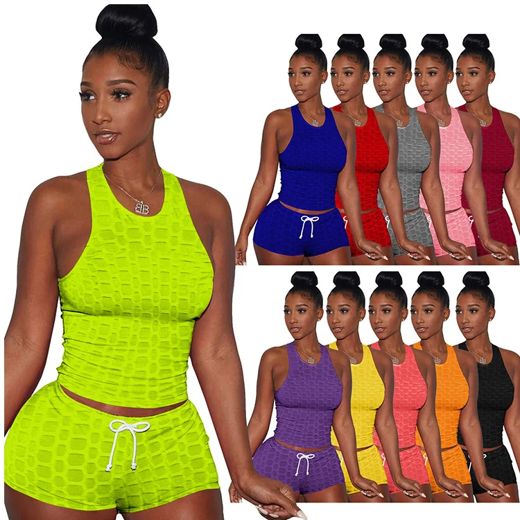 

Two Piece Womens Jogger Set Ladies Pyjama Pants Pyjamas Gym For Women Woman Clothes Outfit High Quality Sets 2021 Tank Top, Picture shows
