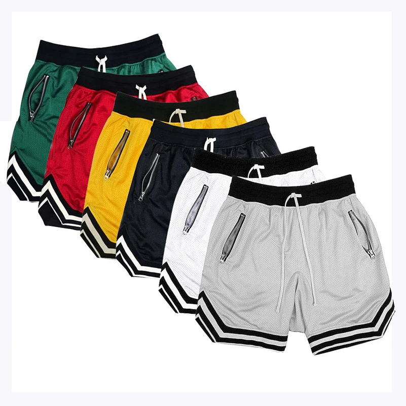 

Custom Polyester Blank Gym Sport Basket Ball Sweat Mens Basketball Shorts With Zip Pocket