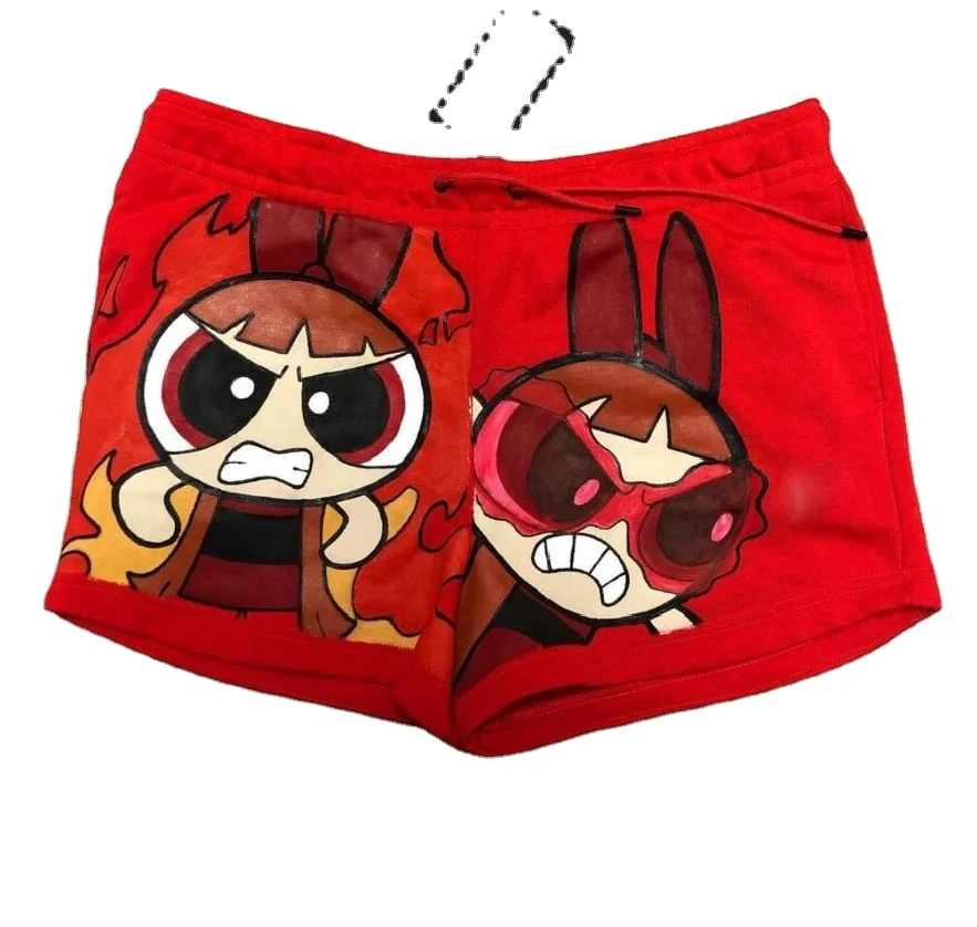 

2021 New arrival printed Cartoon logo shorts summer men's cotton shorts, Picture