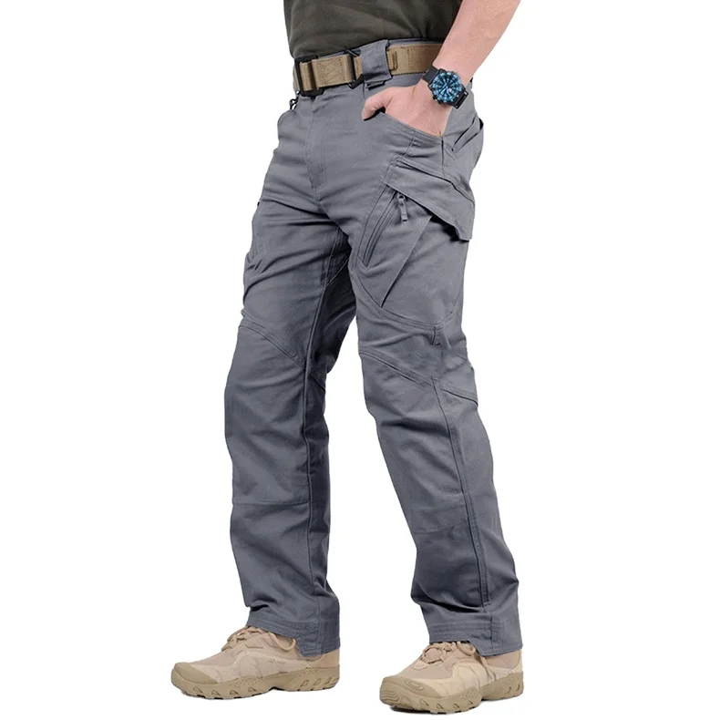 

Outdoor Hunting Plaid Military Pants Tactical Cargo IX9 Trousers Spy Film City Tactical Slim Outdoor Cargo Pants, Picture color