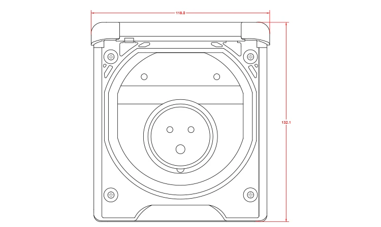 RV power plug inlet with wall plate
