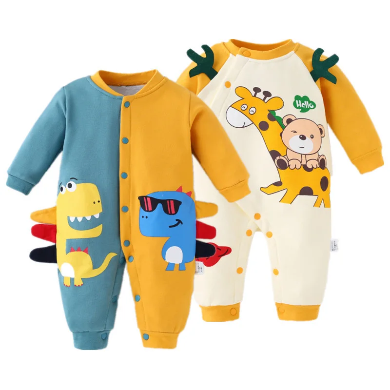 

Autumn winter kid clothing toddler jumpsuit wears hoodies roupas de bebes infant onesie boy girl new born clothes baby rompers