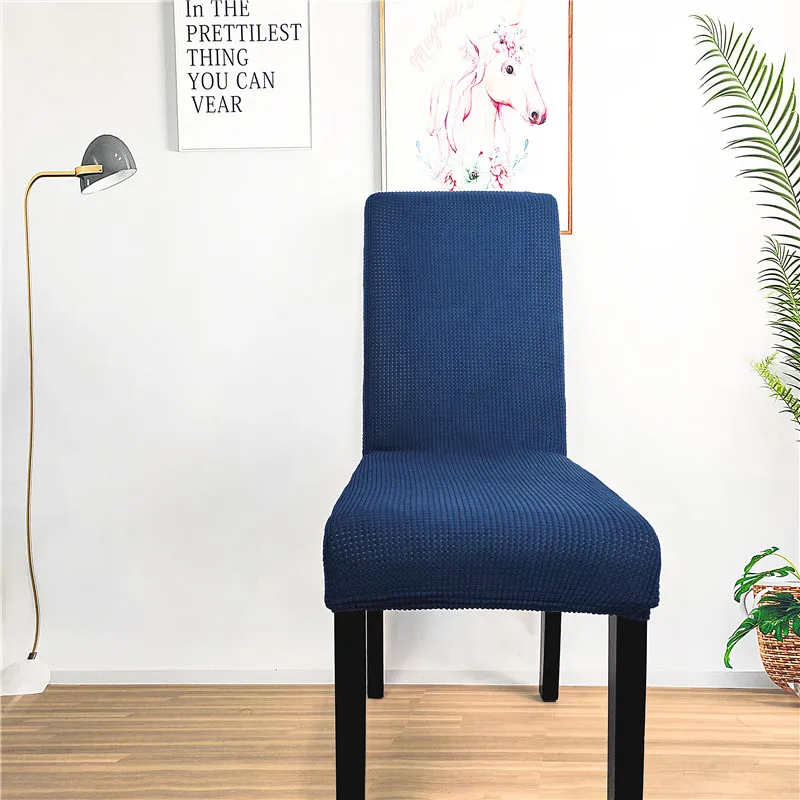 Luxury Fleece Stretch Spandex Office Dining Room Chair Cover Housse De Chaise