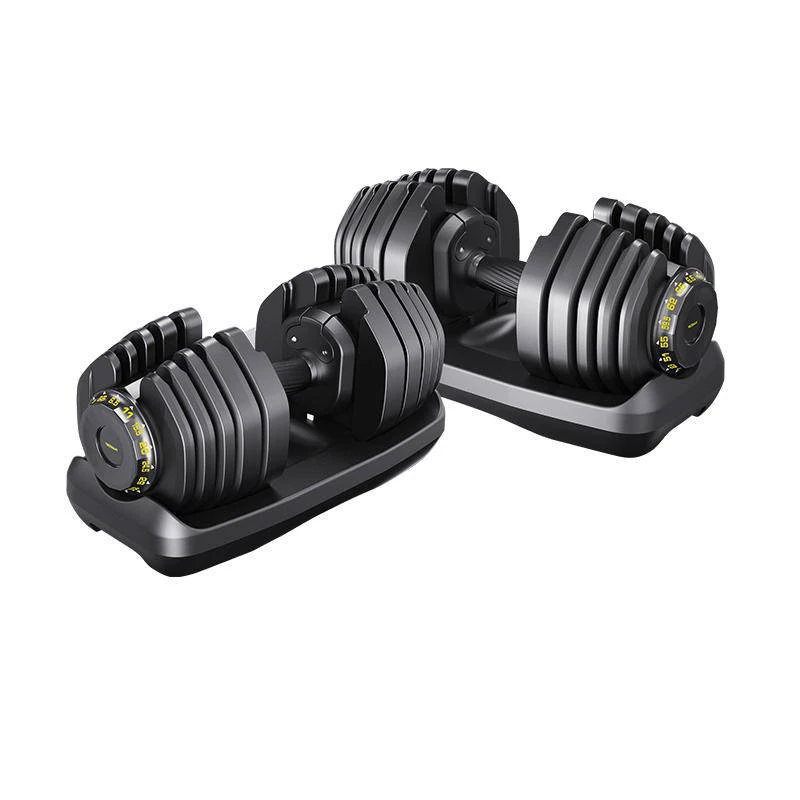 

High Quality Gym Training Adjusting Weights Dumbbells 15LB 30LB 50LB 65LB 95LB, Black