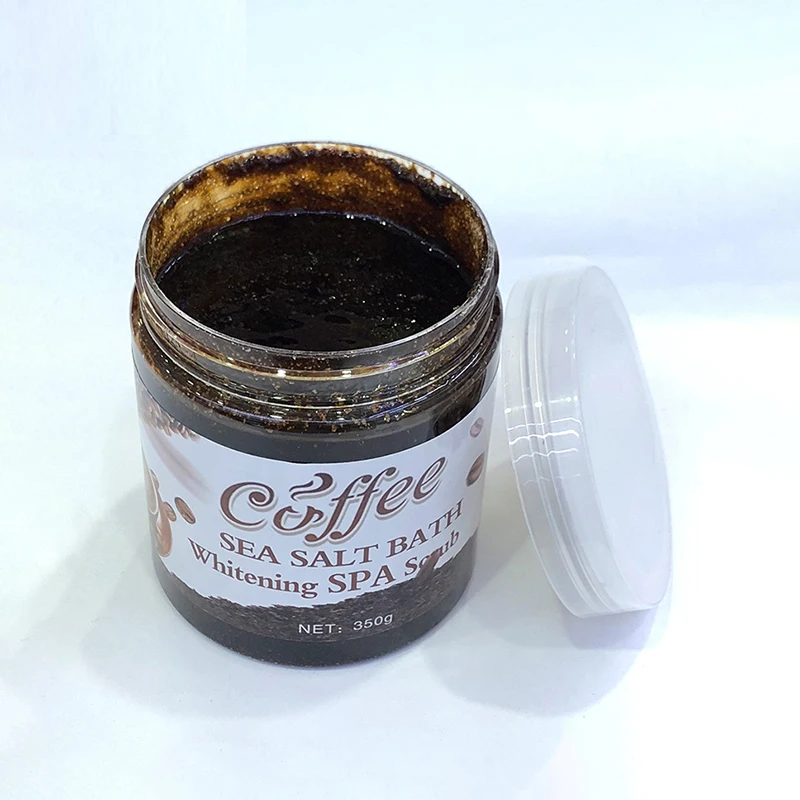 

350g Private Label OEM In Stock Natural Body Exfoliating Scrub Bath Use Whitening Bulk Coffee Body Scrub, Brown