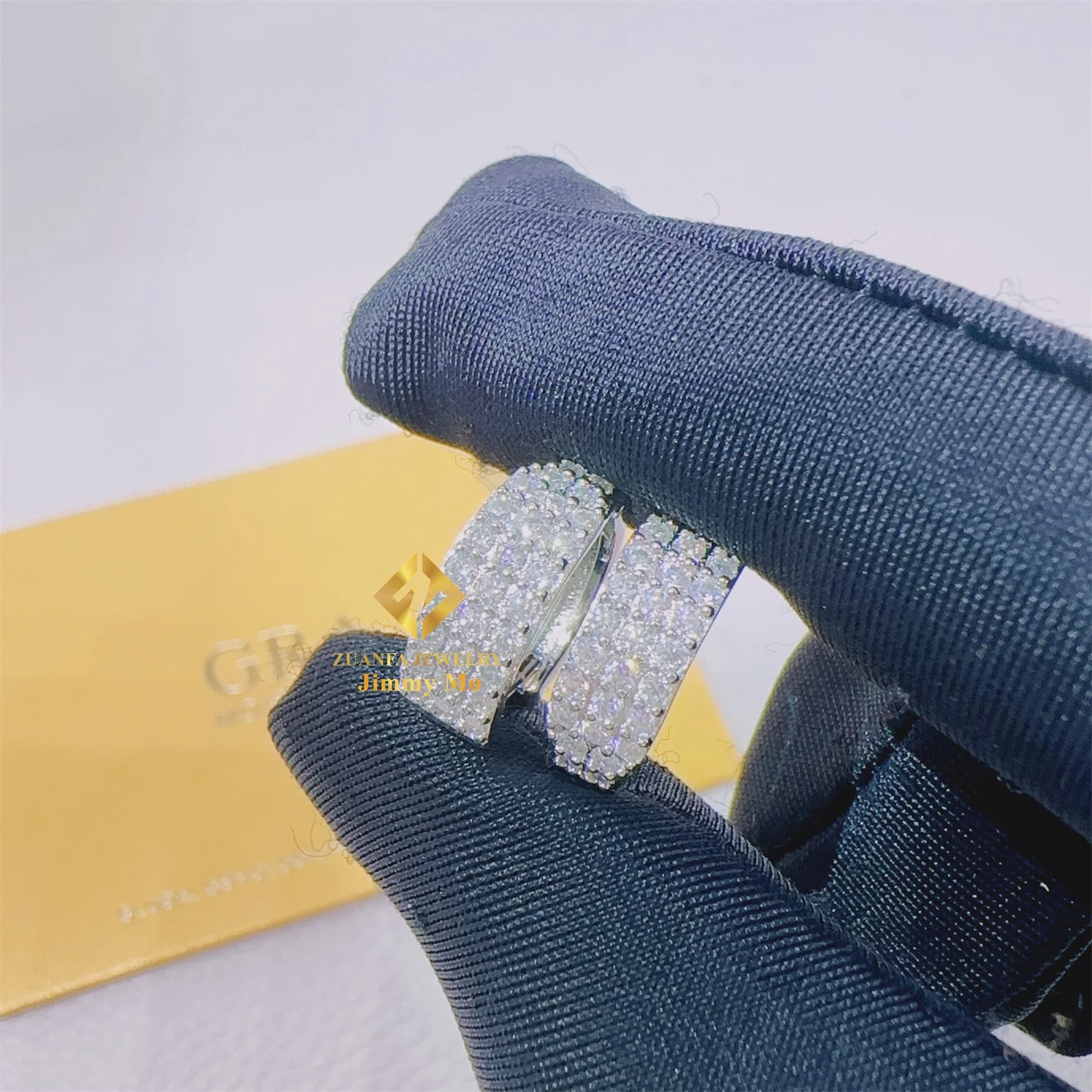 

New Design Pass Diamond Tester GRA Certificates Iced Out Earring Man VVS Moissanite Hip Hop Earring Hoop Earring