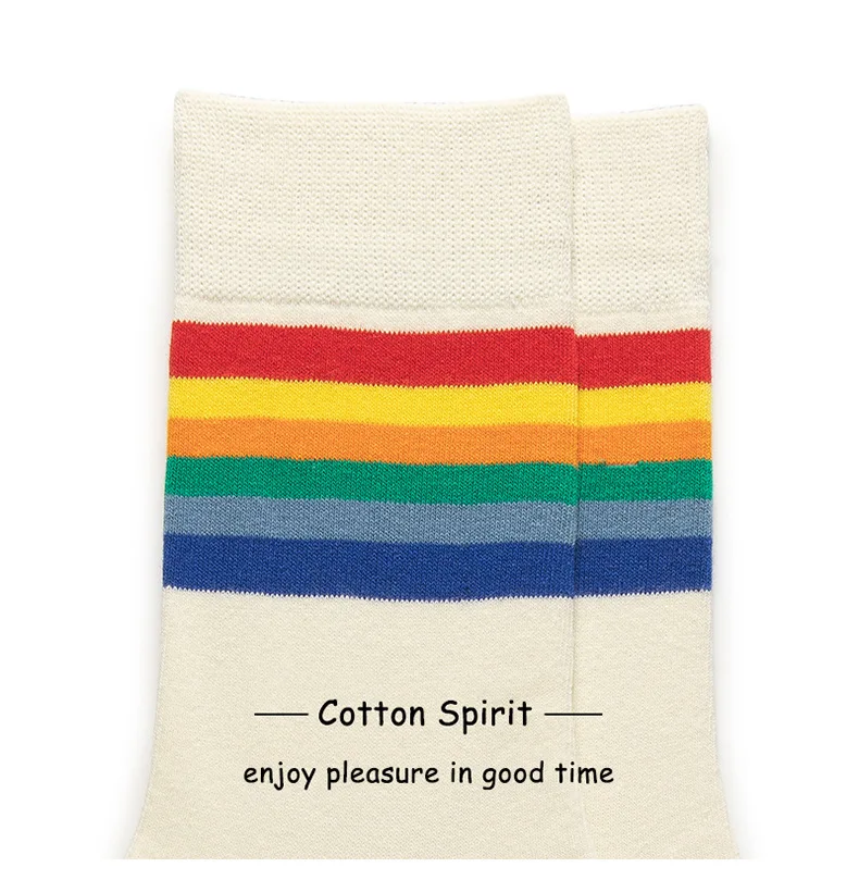 

VK62-Cotton Spirit, rainbow socks stripes in tube socks summer