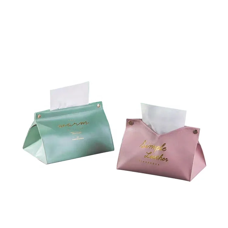 

Cute PU Tissue Holder Canteen Special Tabletop Tissue Box Custom Napkin Boxes, Customized color