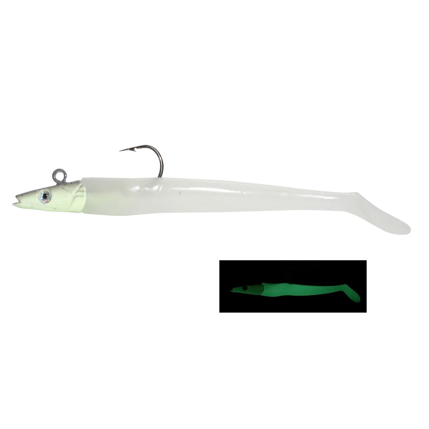 

T Tail Soft Fishing Eel Lure with lead head hook 11cm 22g Lead Hooks with T Tail Soft Body, Various