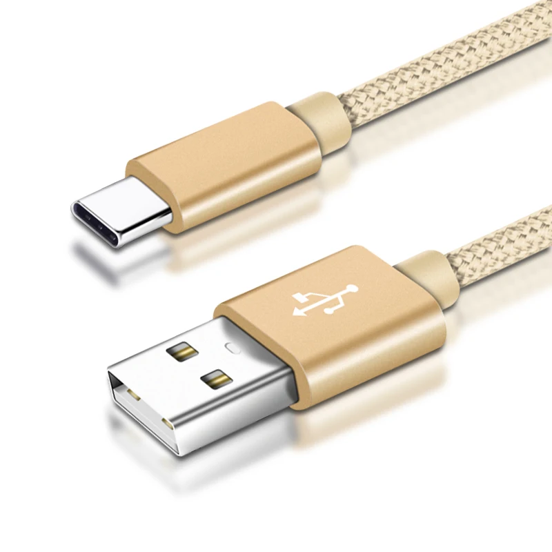 

High Speed Quick Charging 1m 3ft Usb C Cable Durable Nylon Braided Type-c Usb Data Cable For Android