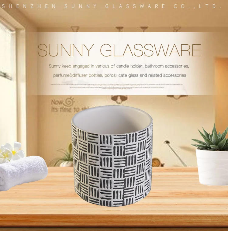 professional china manufacturer luxury ceramic cylinder candle holders jar