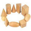 Amazon Hot Selling Montessori Wooden Stacking Blocks Early Educational Toys Geometry Solids in Mystery Bag