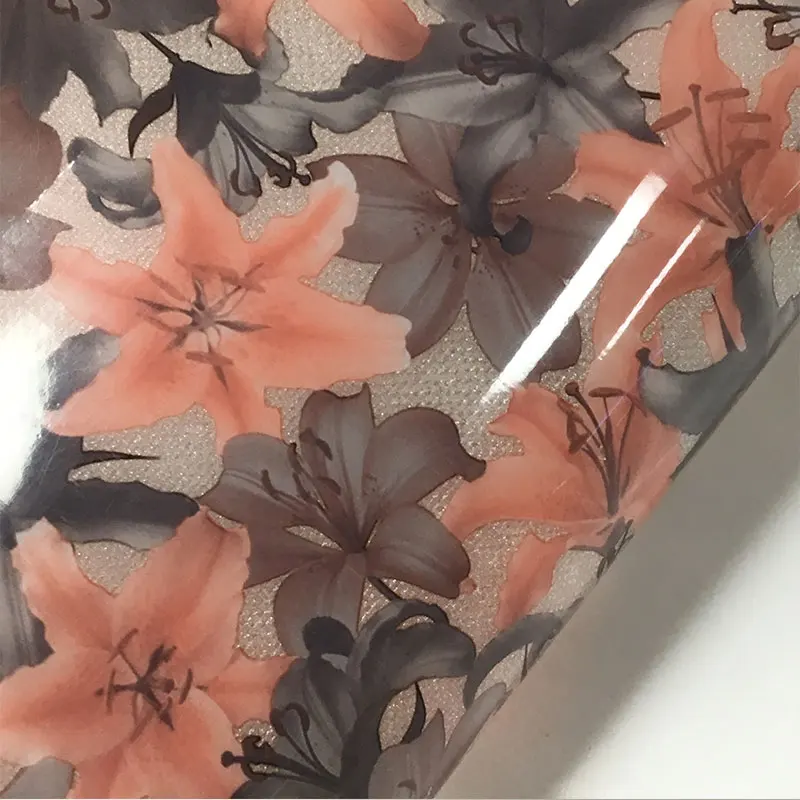 Pattern Printed Metallic Laser Colorful PVC Soft Plastic Film Vinyl Fabric for Making Fashion Bag/Decoration/Craft