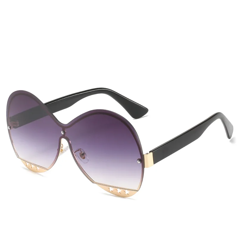 

Spot Fashion Oversized Round Sunglass Hollow Designr Luxury shade Men Women Sunglasses 2021