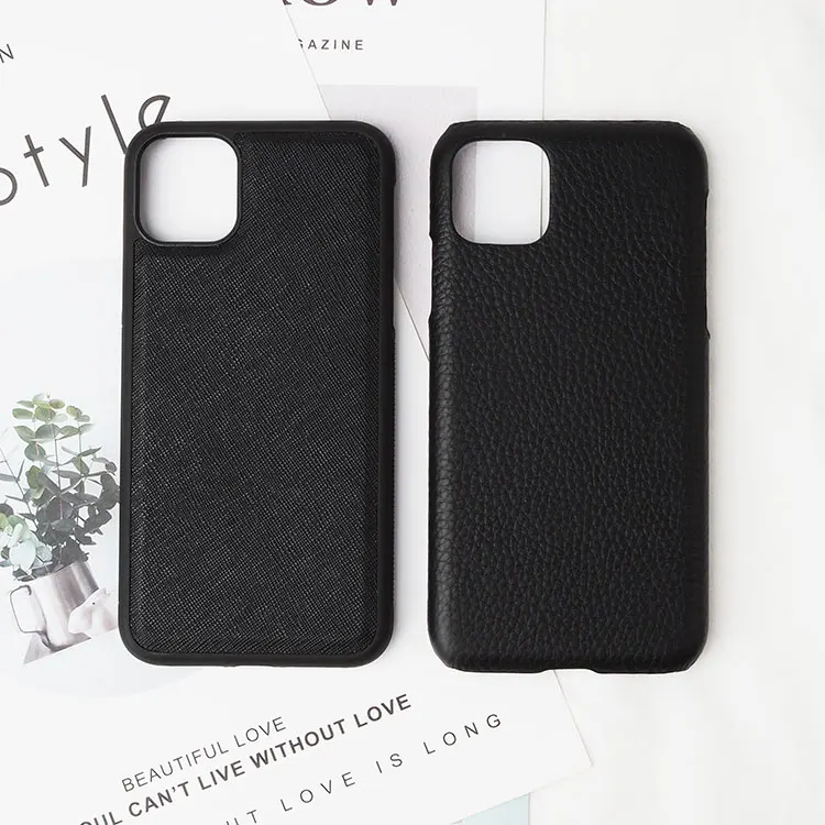 

Saffiano Colorful Luxury 3D Leather Phone Case with boarder, Customized color