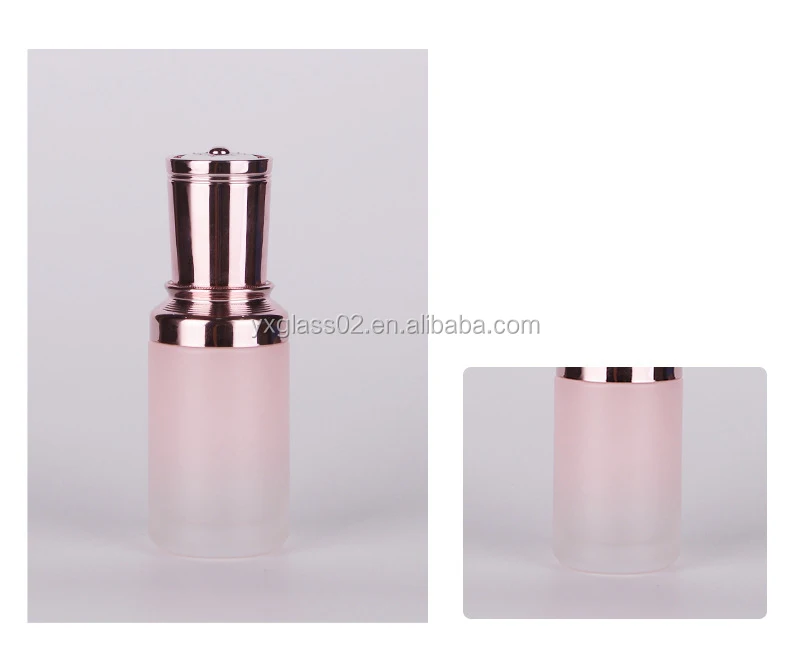 Luxury Cosmetic glass bottle set -- skincare container manufacturer-- new style design with pump&spray&gold cap-customization manufacture