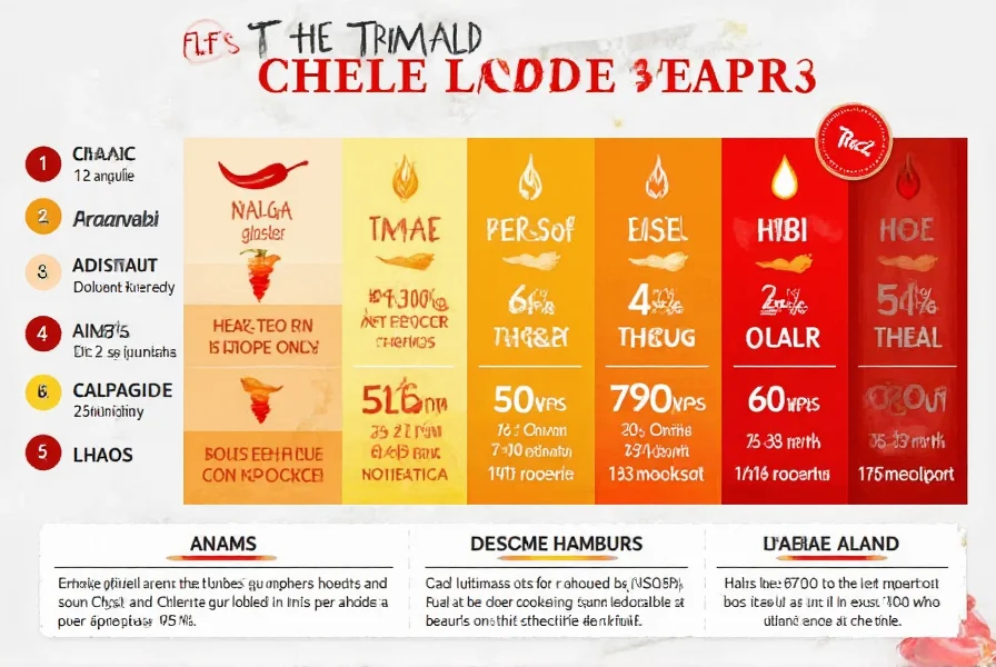 Infographic showing Scoville scale with different peppers