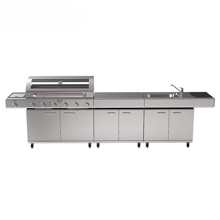 

Hot Selling Stainless Steel Outdoor Kitchen Combined Barbecue BBQ Gas Grill