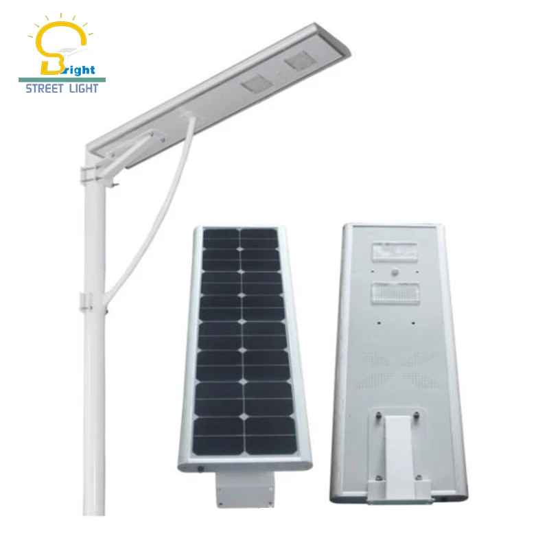 Wholesale green energy all in one integrated lithium battery solar led street light 60W