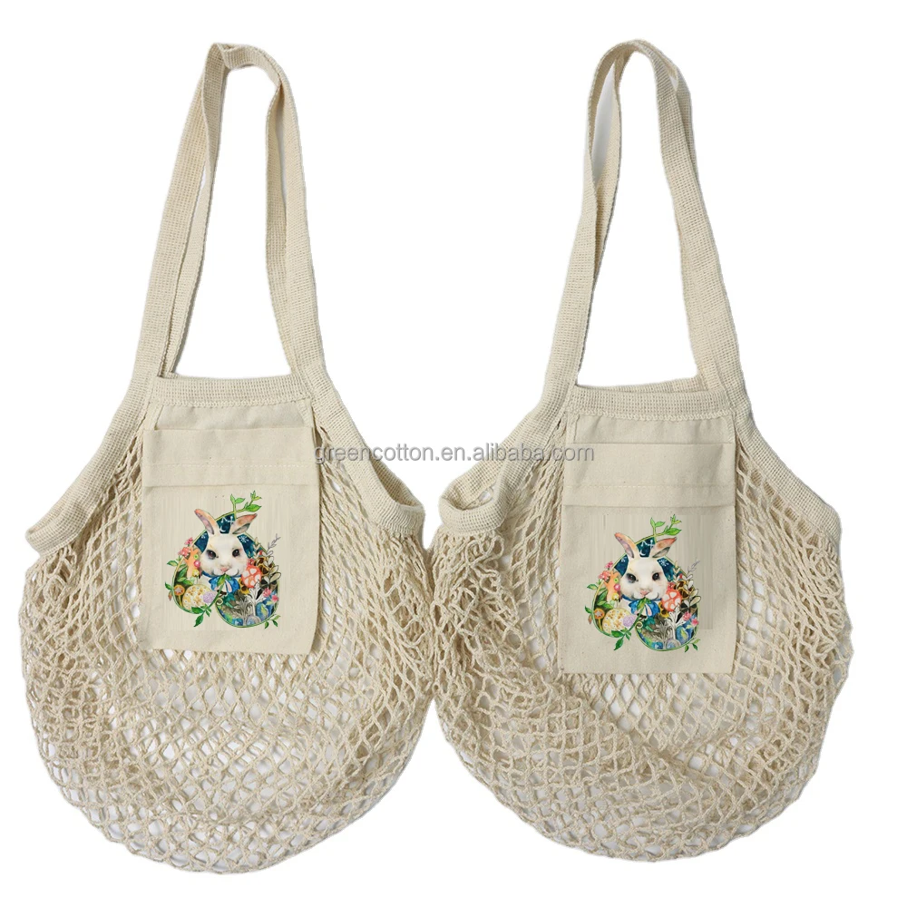 

Yiwu Greencotton P.travel Reusable Large Grocery Fruit Organic Cotton Shopping Tote Net String Mesh Bag