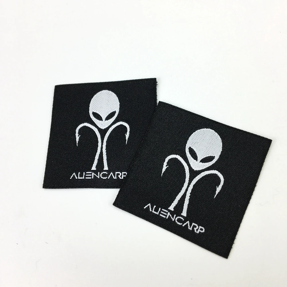

Custom Brand Name Logo custom woven tags sewing iron on woven label for garment, Max 8 color for woven labels
