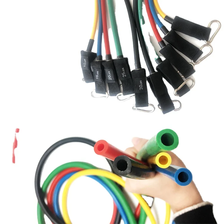 

NQ SPORT Wholesale fitness home exercise 11 pcs resistance bands, Can be customized