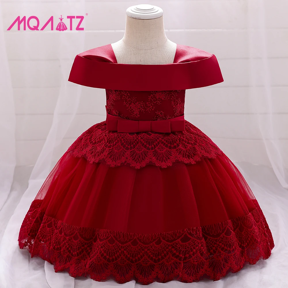 

2021 Newest Children's Dress Baby Girls Clothing Layered Frock Girls Off-Shoulder Party Dress L1969xz, Pink,white,red,champagne