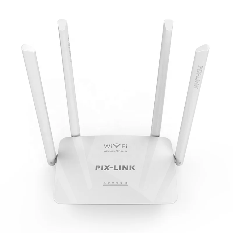 

High Speed Pix-link Smart Wifi Router 300Mbps Wireless N Mode Wifi Router With 4 Antennas, White