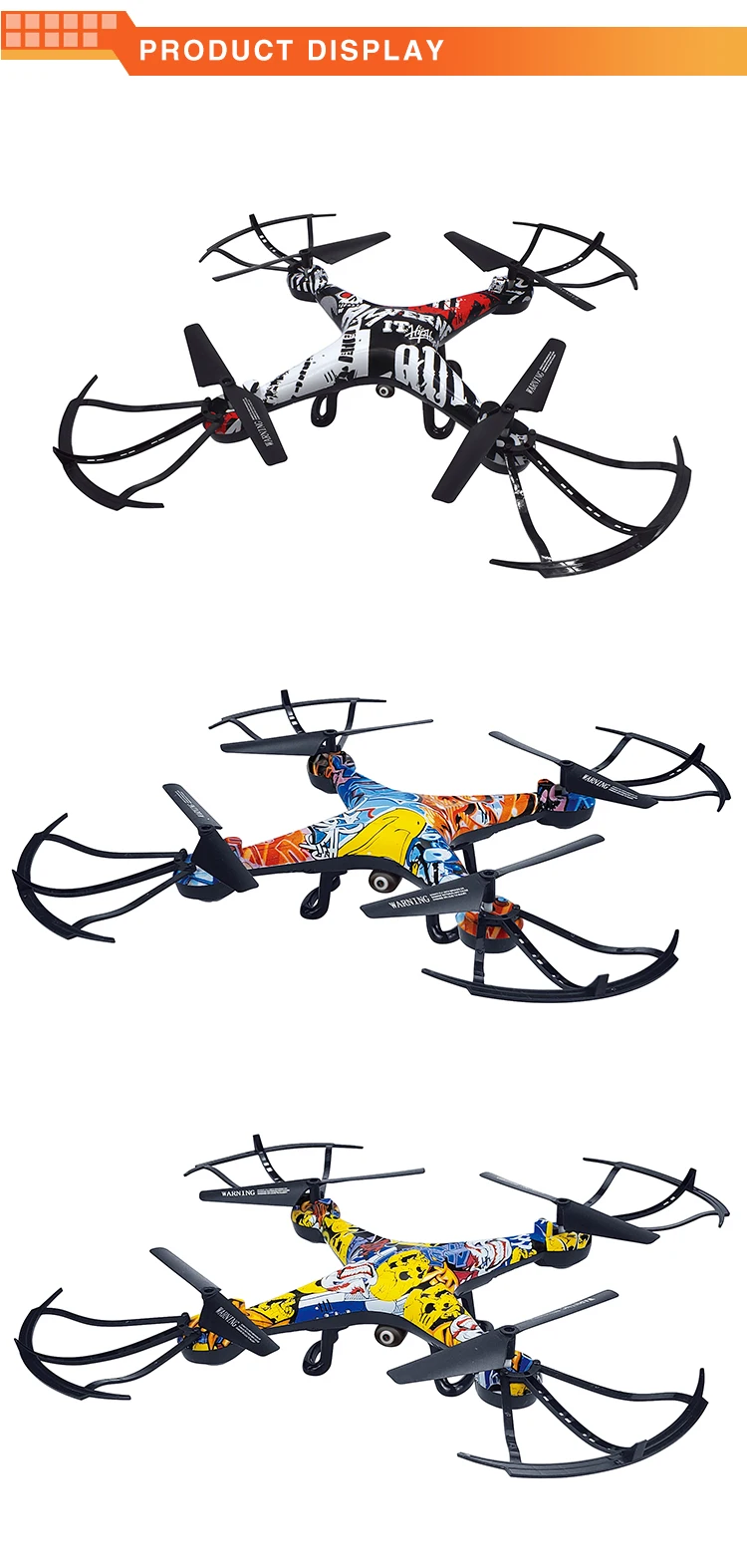 2.4GHz Helicopter Drone Remote Control Wifi Real-time Transmission 360 Degrees Rotate Racing Drone With Camera