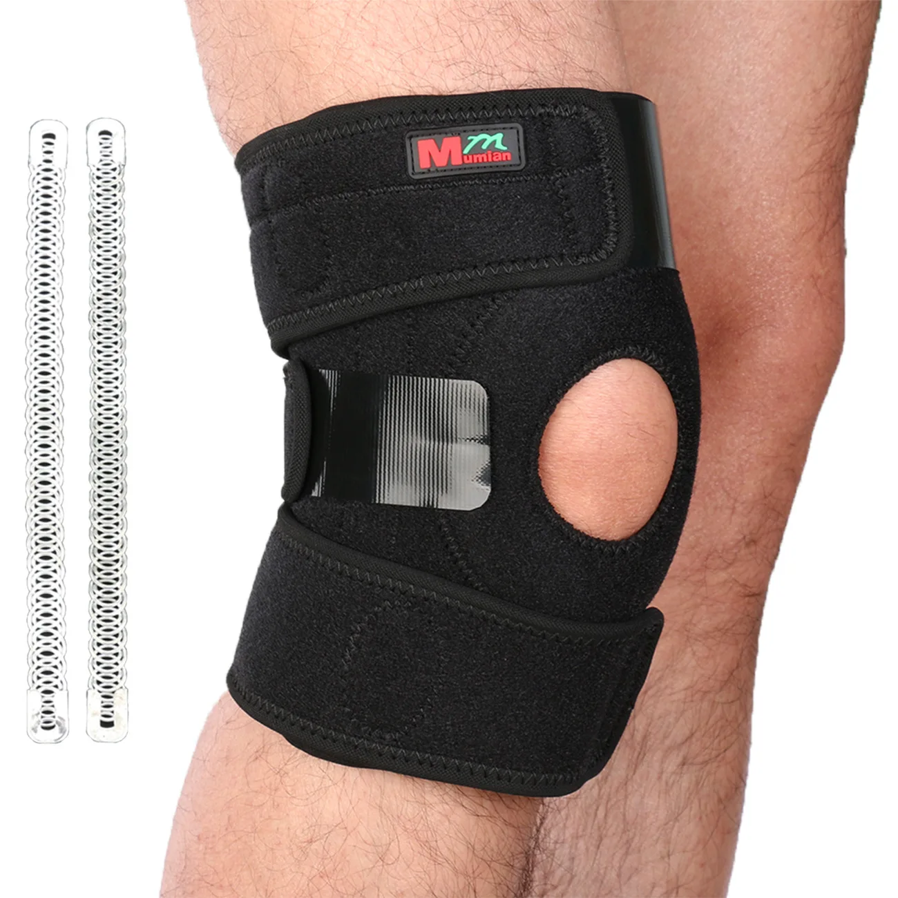 

Wholesale breathable custom logo high quality leg keen support strap neoprene knee brace, Black