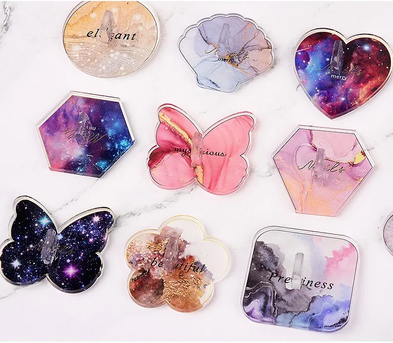 

new nail resin palette butterfly Shell Hearts shape nail art tips holder, 10