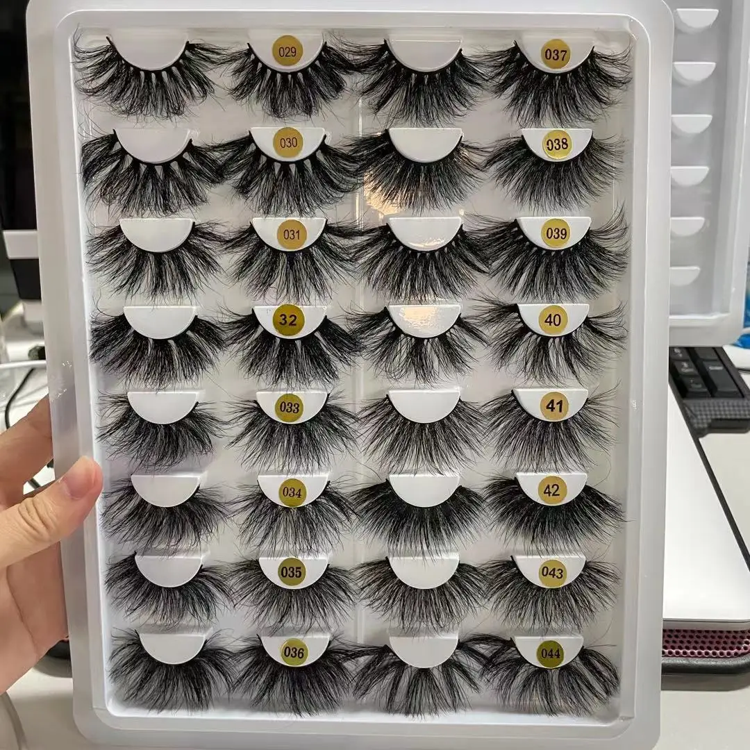 

wholesale vendor mink eyelash book lash book 25mm eyelashes cruelty free lashes, Mix