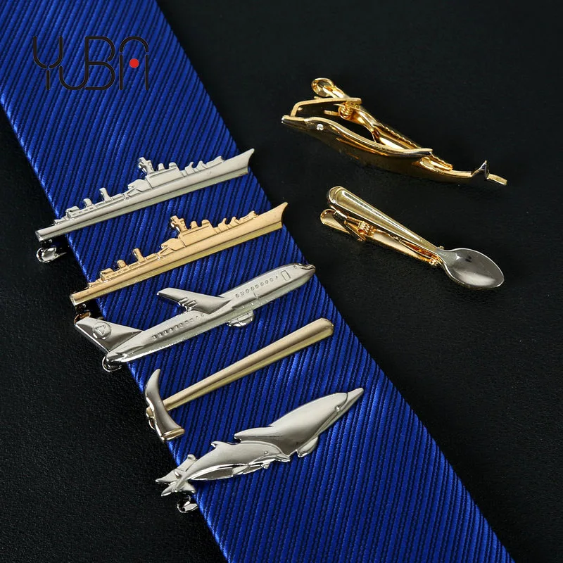 

Creative Cartoon Dolphin Spoon Captain Warship PilotJewelry Gifts Men Fashion Accessories Airplane Metal Tie Clip