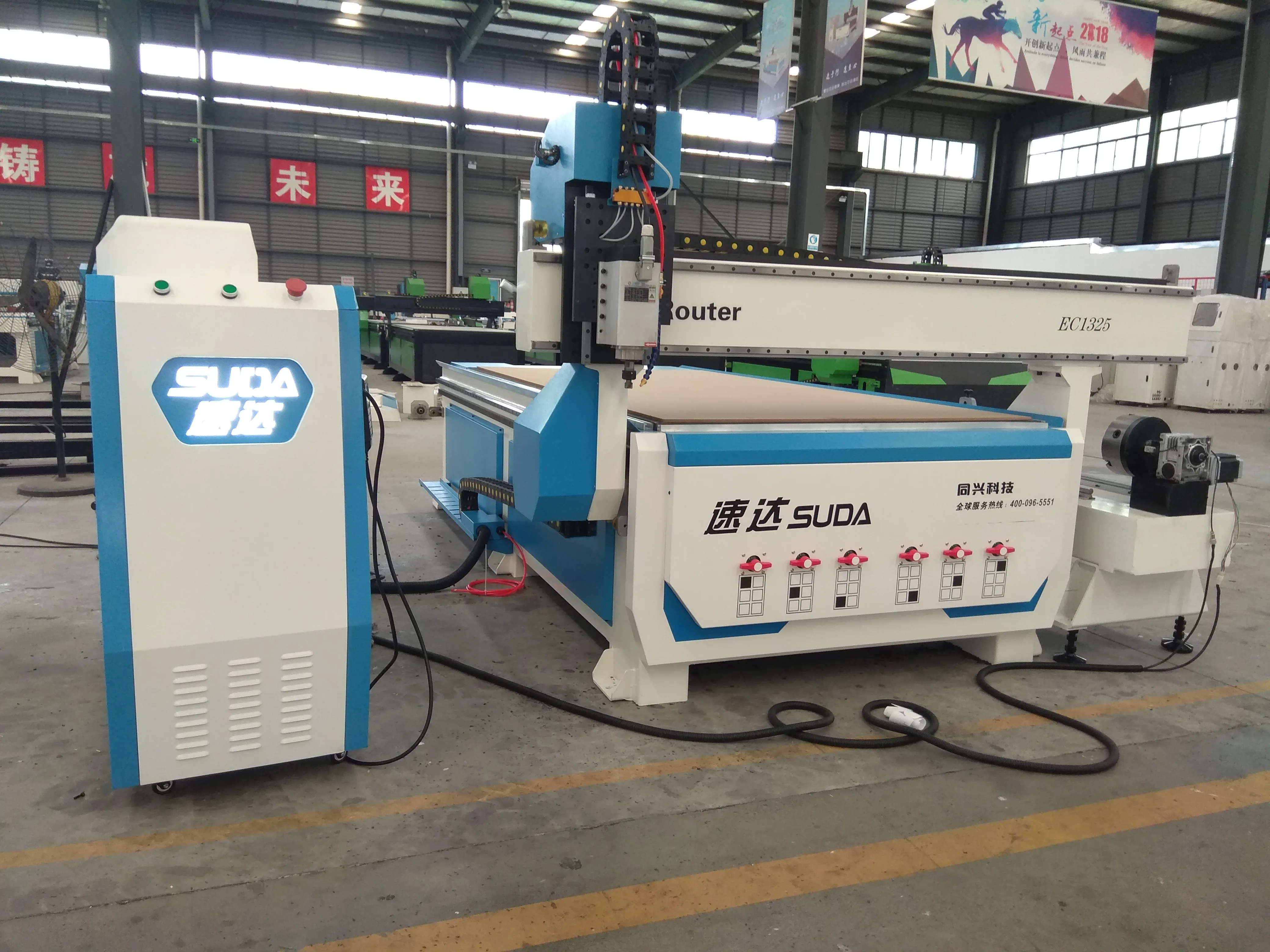 Rotary Device 4 Axis 1325 Cnc Router Woodworking Wood Carving Machine