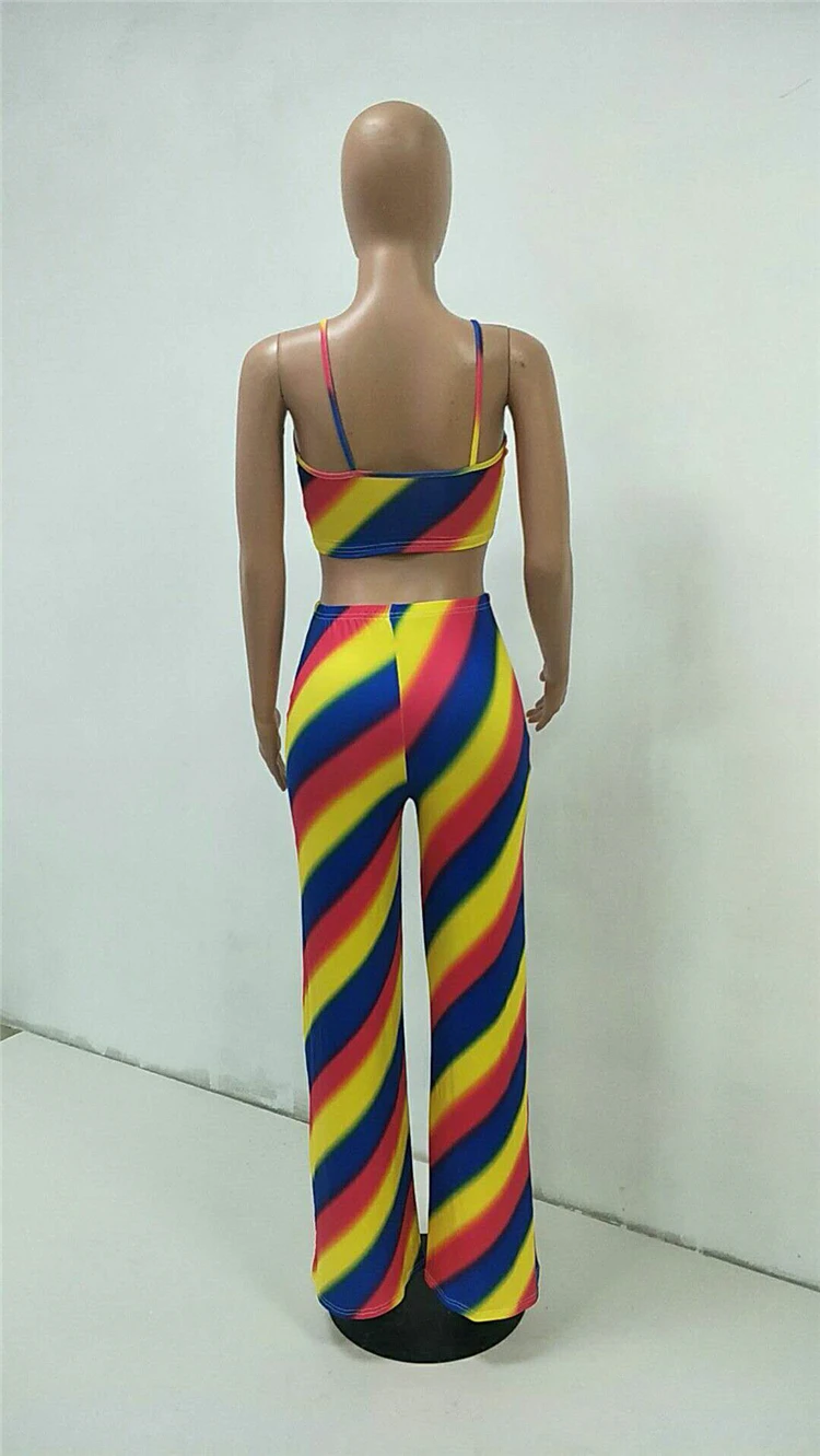 women sexy summer clothes 2 piece club outfit ladies long pant and bra