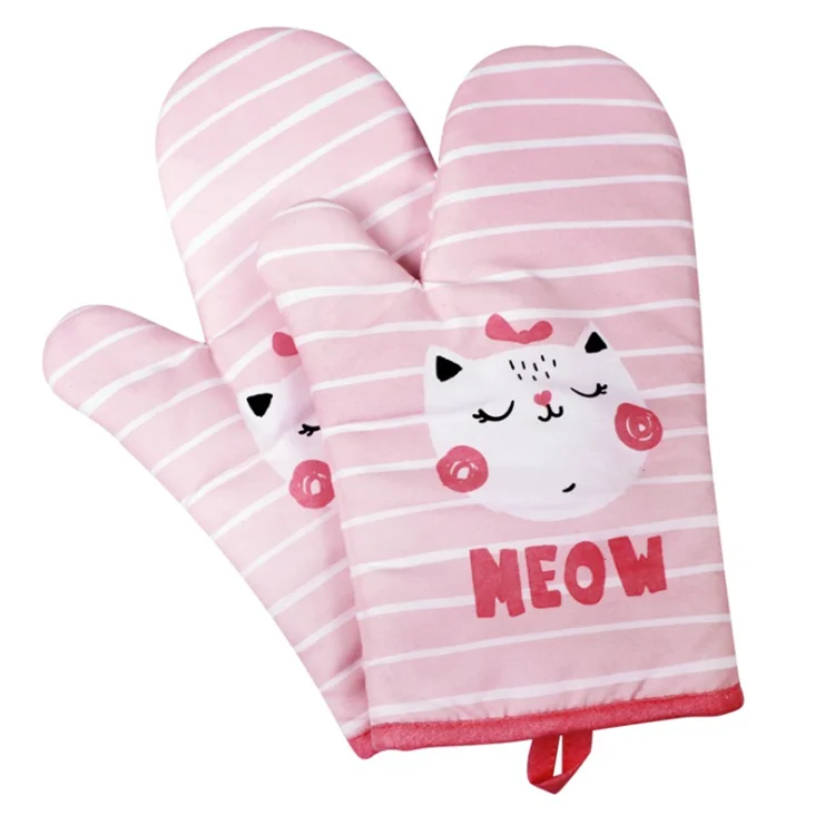 

Non-Slip Kitchen Oven Mitts Heat Resistant Cooking Oven mitts for Cooking/Baking, Customized