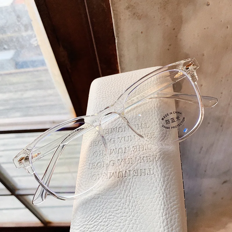 

20005 Retro TR90 Plastic oval Frame glasses custom unisex computer anti blue light blocking glasses for adults, 5 colors