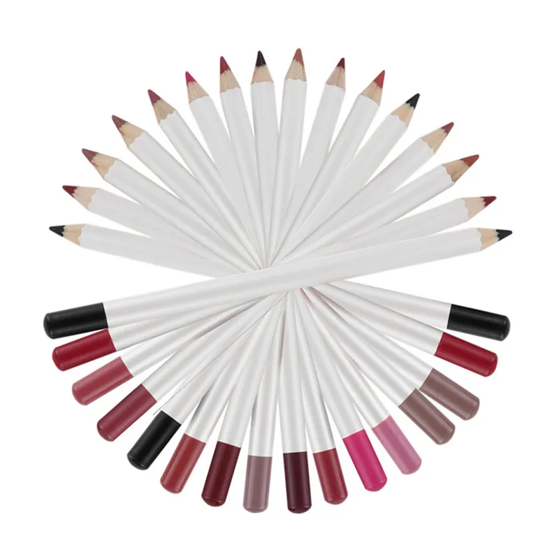 

Waterproof custom logo 16 Color white Lipliner Pencil Vegan Lip Liner pencil Private Label, 16 colors